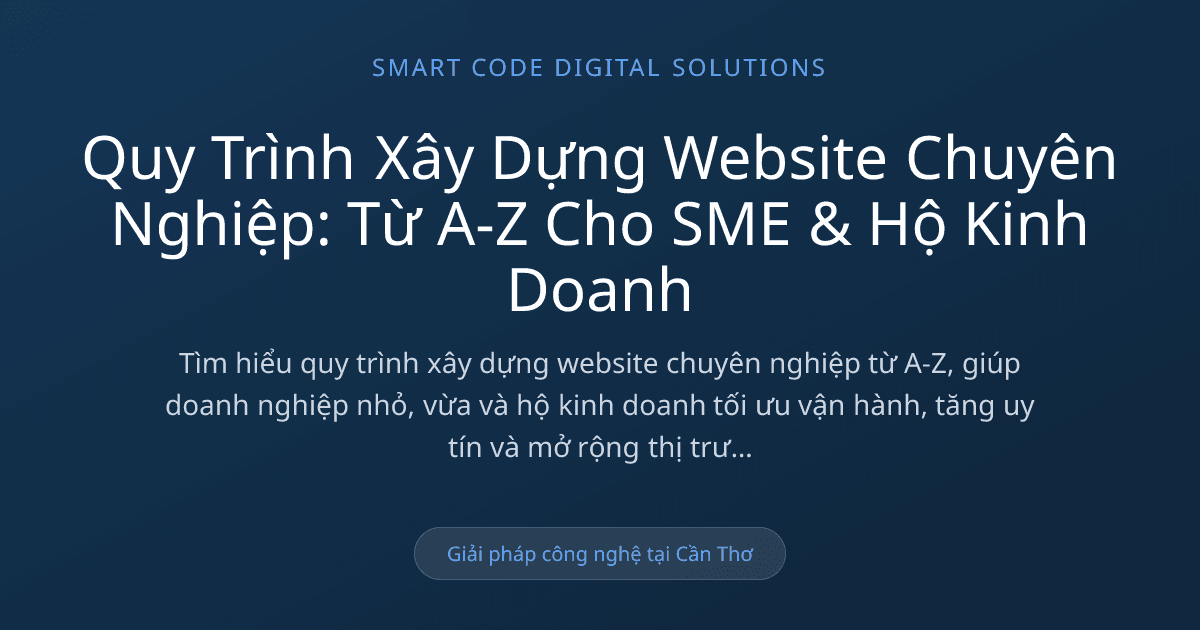 Quy trình xây dựng website chuyên nghiệp - Smart Code Digital Solutions