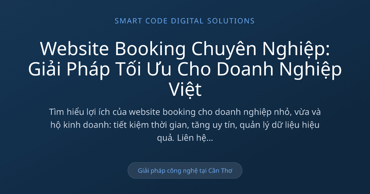Website booking - Smart Code Digital Solutions